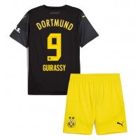 Borussia Dortmund Serhou Guirassy #9 Vieras Peliasu Lasten 2024-25 Lyhythihainen (+ Lyhyet housut)